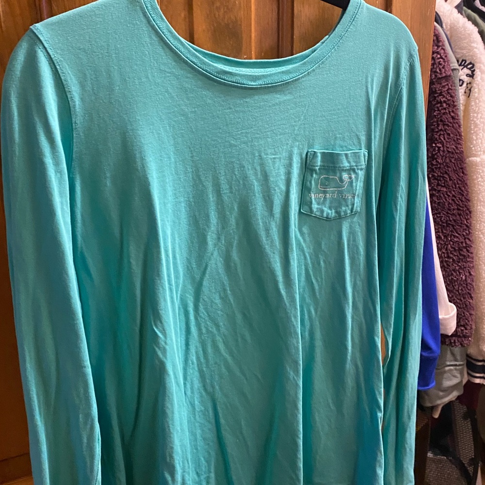 Teal vineyard vines long sleeve woman’s fit